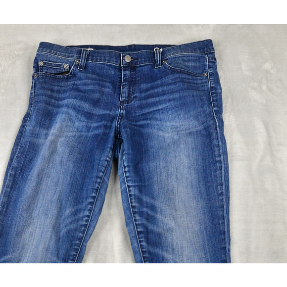 Gap 1969 Girlfriend Jeans Womens 30r (32x27 Meas) Blue Denim - Picture 4 of 10